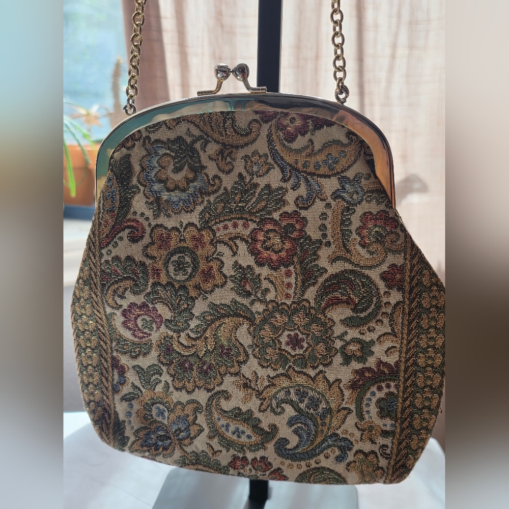 Vintage Walborg Floral Tapestry Handbag Made In Italy - Picture 2 of 10